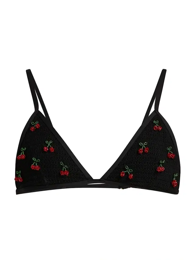 Beach Riot Women's Kim Bikini Top - Black Cherry