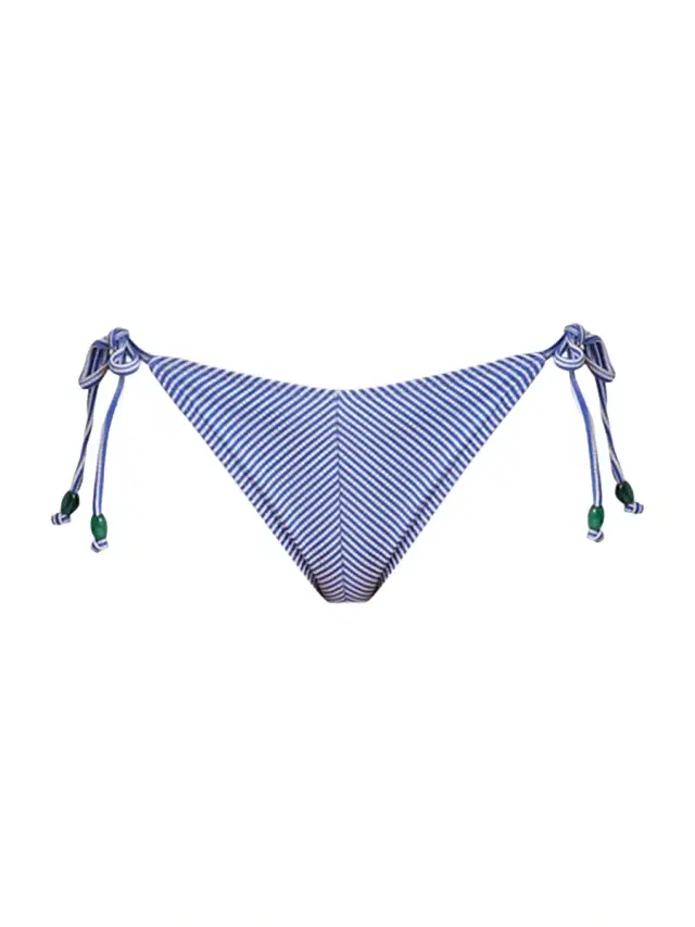 Shoshanna Women's Striped Bikini Bottom - Blue