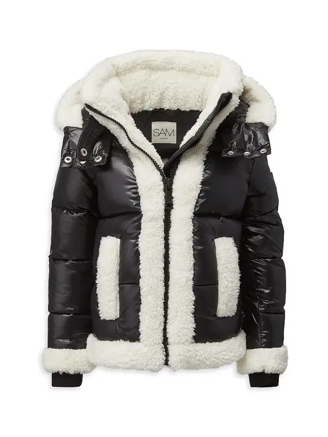 SAM. Little Girl's & Girl's Carmen Faux Fur-Trimmed Jacket - Black