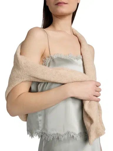 DÔEN Women's Loure Lace-Trim Silk Camisole Top - Eucalyptus - Size XS | Thumbnail 6 DÔEN Women's Loure Lace-Trim Silk Camisole Top - Eucalyptus - Size XS | Thumbnail 6