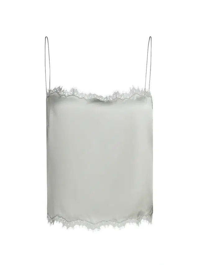 Women's Loure Lace-Trim Silk Camisole Top - Eucalyptus