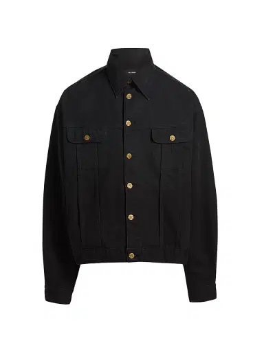 Willy Chavarria Men's Chachi Denim Trucker Jacket - Black - Size Medium | Thumbnail 1