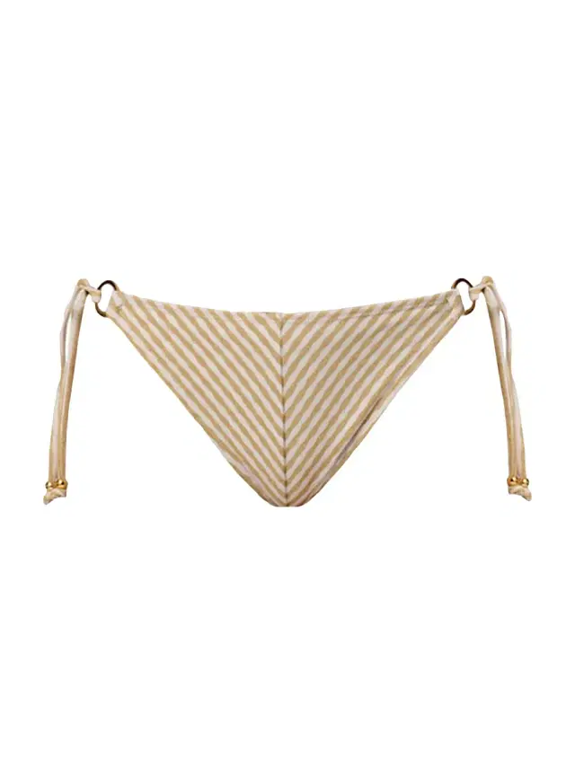 Shoshanna Women's Mitered Striped Triangle Bikini Bottom