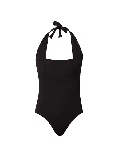 Shoshanna Women's Retro Halterneck One-Piece Swimsuit - Jet | Thumbnail 1 Shoshanna Women's Retro Halterneck One-Piece Swimsuit - Jet | Thumbnail 1