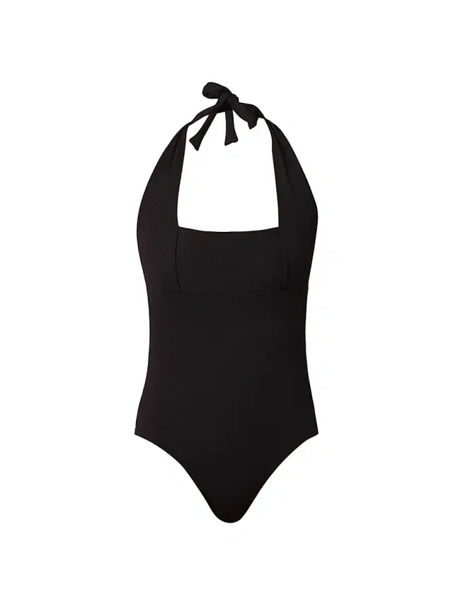 Shoshanna Women's Retro Halterneck One-Piece Swimsuit - Jet