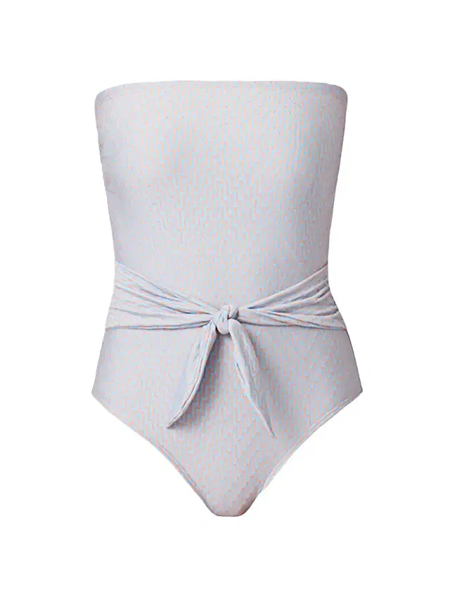 Shoshanna Women's Tie-Waist One-Piece Swimsuit - Sky Peach