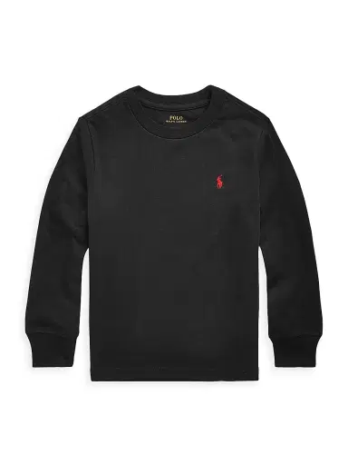 Polo Ralph Lauren Little Boy's & Boy's Cotton Jersey Long-Sleeve T-Shirt - Black | Thumbnail 1 Polo Ralph Lauren Little Boy's & Boy's Cotton Jersey Long-Sleeve T-Shirt - Black | Thumbnail 1