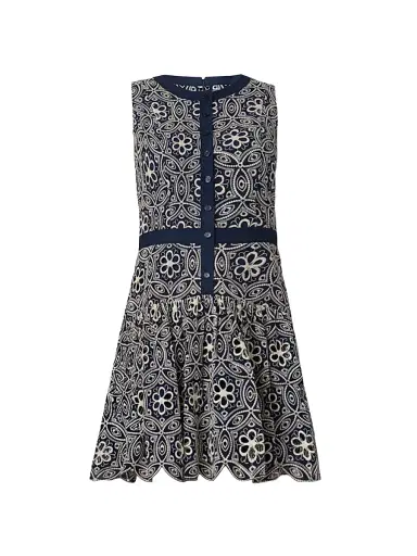 Shoshanna Women's Sierra Printed Minidress - Navy | Thumbnail 1 Shoshanna Women's Sierra Printed Minidress - Navy | Thumbnail 1