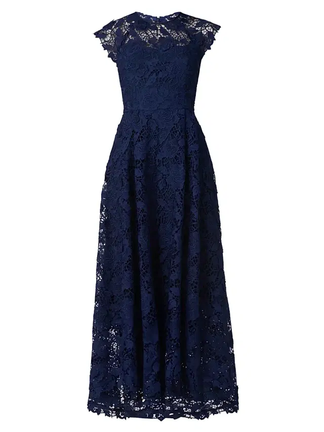 Shoshanna Women's Brena Guipure Lace Cocktail Dress - Navy