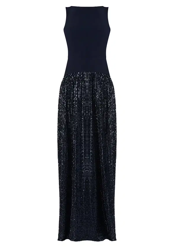 Shoshanna Women's Dorothy Sequin Skirt Gown - Navy