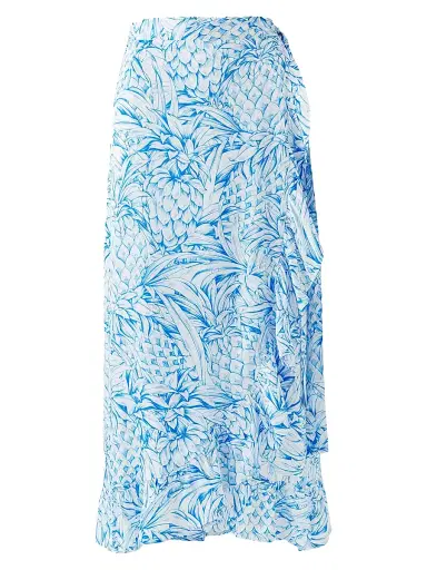 Melissa Odabash Women's Danni Wrap Midi-Skirt - Pineapples | Thumbnail 1