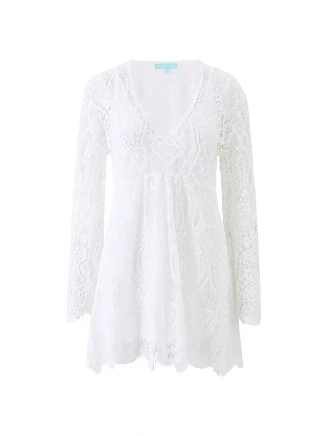 Melissa Odabash Women's Elizabeth Lace Tunic Minidress - White