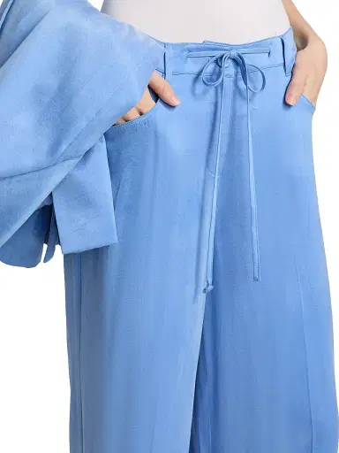 Kobi Halperin Women's Mason Drawstring Wide-Leg Pants - Blue Jay | Thumbnail 6