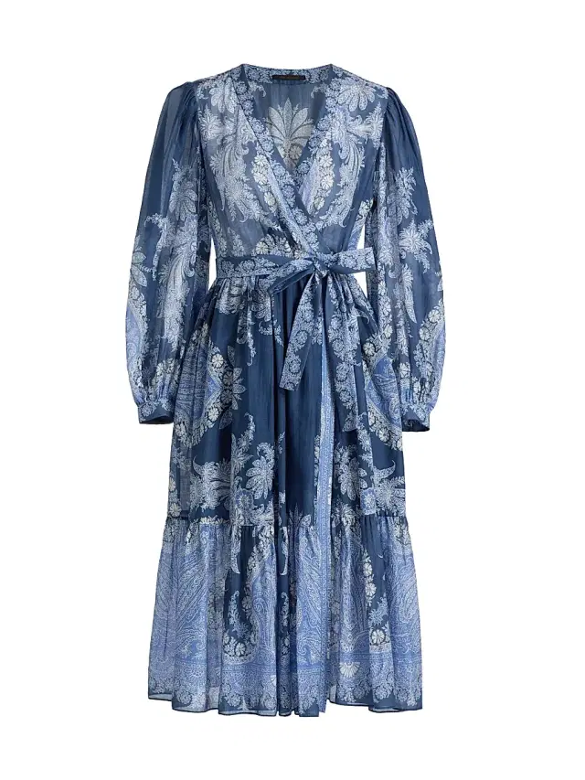 Kobi Halperin Women's Kai Printed Cotton-Silk Midi-Dress - Midnight Multi