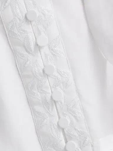 Kobi Halperin Women's Erica Cotton-Silk Minidress - White | Thumbnail 7