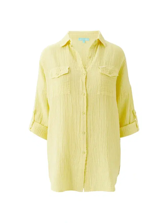 Women's Elena Oversize Muslin Shirt - Yellow