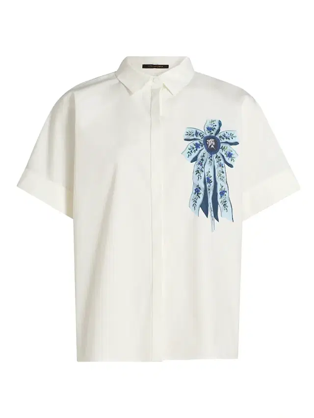 Kobi Halperin Women's Bonnie Short-Sleeve Blouse - White Multi