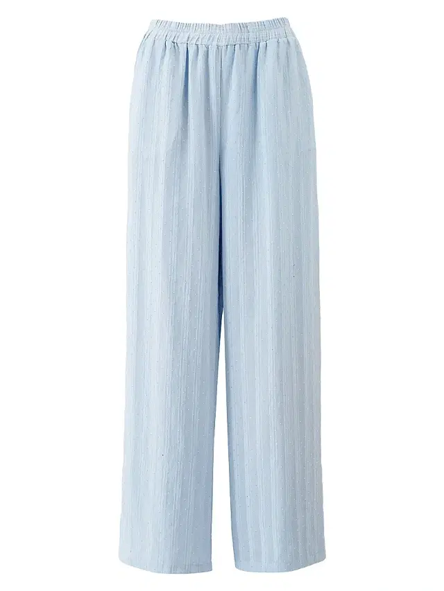 Melissa Odabash Women's Trisha Embellished Stripe Wide-Leg Pants - Pale Blue