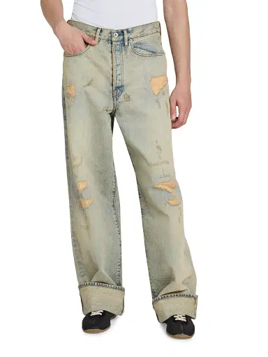 KENZO Men's Turn-Up Wide-Fit Jeans | Thumbnail 3