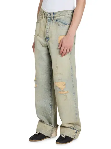 KENZO Men's Turn-Up Wide-Fit Jeans | Thumbnail 4