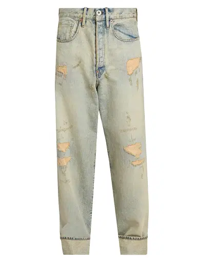 KENZO Men's Turn-Up Wide-Fit Jeans | Thumbnail 1