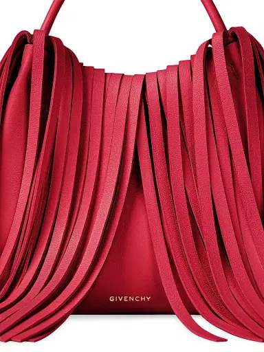 Givenchy Women's Nano Facet Top Handle Bag in Leather with Fringes - Equestrian Red | Thumbnail 6 Givenchy Women's Nano Facet Top Handle Bag in Leather with Fringes - Equestrian Red | Thumbnail 6
