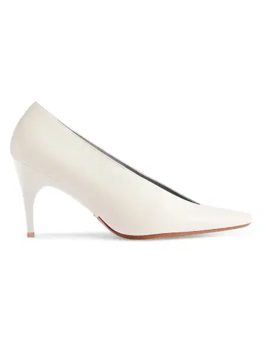 Balenciaga Women's Duchesse Pump Heels - White Snow - Size 11 | Thumbnail 1 Balenciaga Women's Duchesse Pump Heels - White Snow - Size 11 | Thumbnail 1