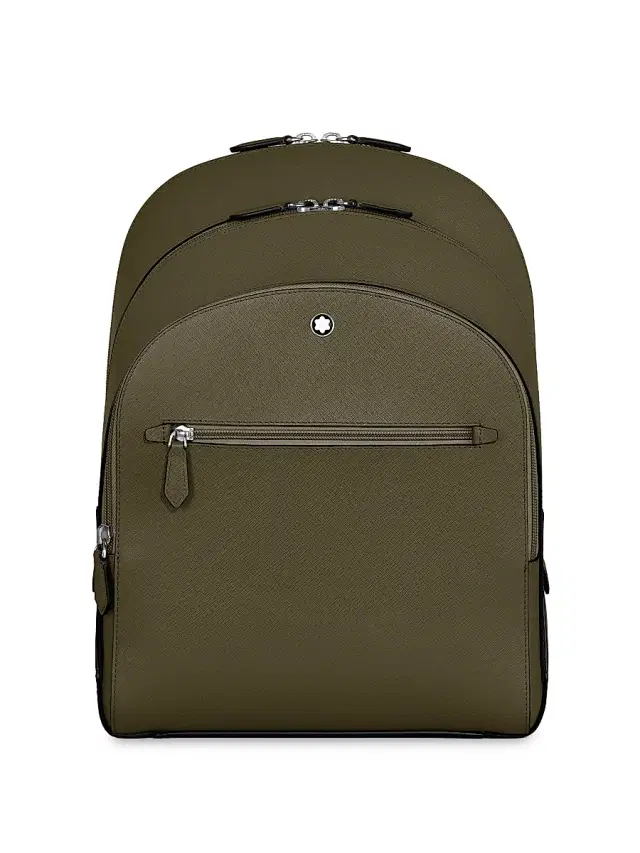 Men's Sartorial Leather Backpack - Green