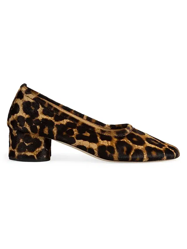 Dear Frances Women's Balla 45MM Leopard-Print Calf Hair Pumps