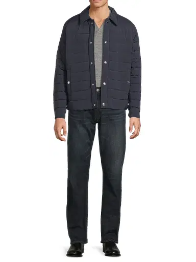 Reiss Men's Harrison Quilted Snap-Front Jacket | Thumbnail 2 Reiss Men's Harrison Quilted Snap-Front Jacket | Thumbnail 2