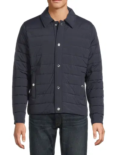 Reiss Men's Harrison Quilted Snap-Front Jacket | Thumbnail 3 Reiss Men's Harrison Quilted Snap-Front Jacket | Thumbnail 3