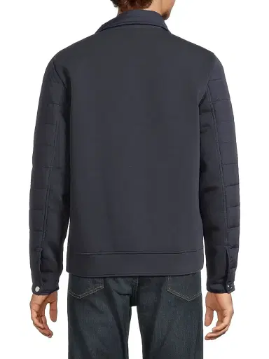 Reiss Men's Harrison Quilted Snap-Front Jacket | Thumbnail 5 Reiss Men's Harrison Quilted Snap-Front Jacket | Thumbnail 5