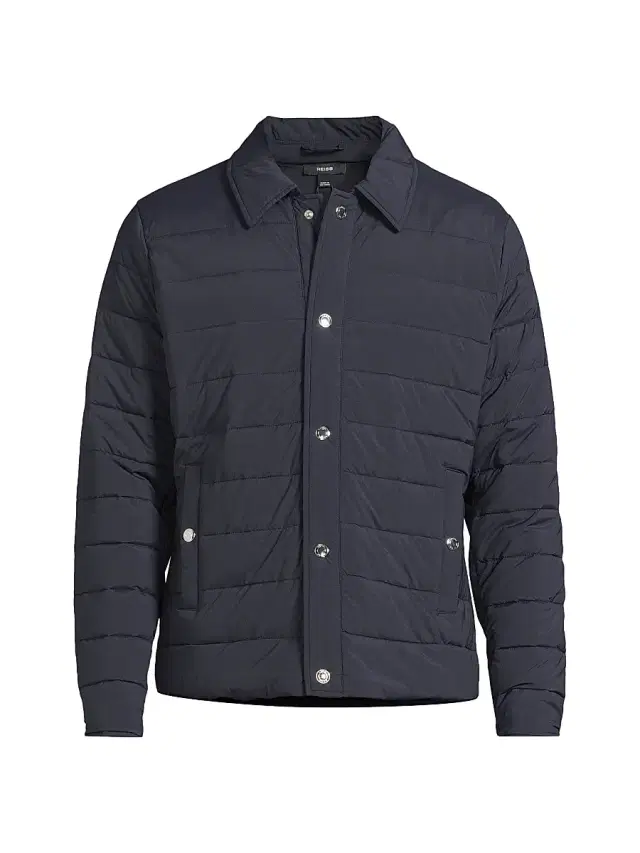 Reiss Men's Harrison Quilted Snap-Front Jacket