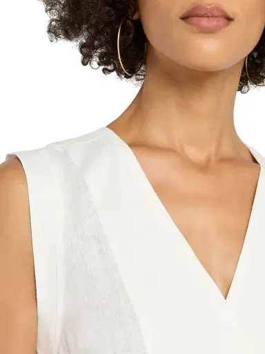 Reiss Women's Whitney Linen Double-Breasted Vest - | Thumbnail 5