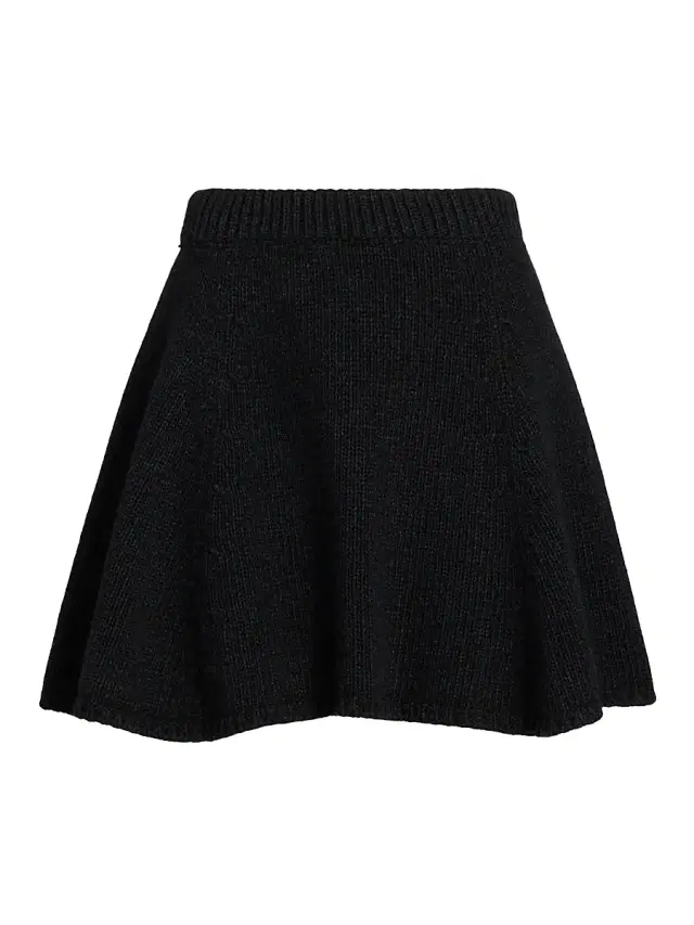 Ganni Women's Wool-Blend Knit Miniskirt - Phantom
