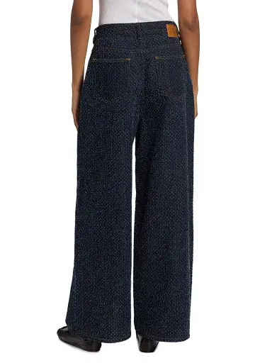 Ganni Women's Tweed Denim Baggy Jeans - Rinse | Thumbnail 5