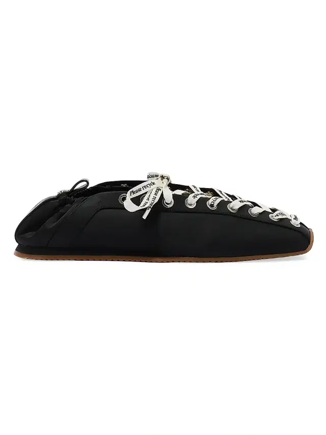 Women's Lace-Up Ballet Flats - Black
