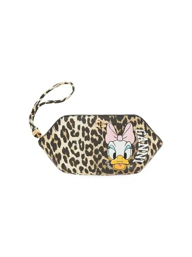 Ganni Women's  x Disney Bou Printed Makeup Pouch - Almond Milk | Thumbnail 1