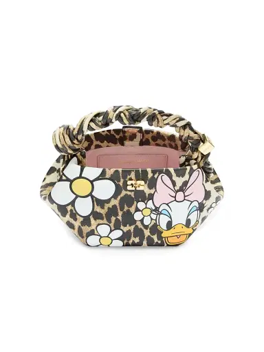 Ganni Women's  x Disney Mini Bou Printed Top Handle Bag - Almond Milk | Thumbnail 3