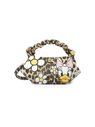 Ganni Women's  x Disney Mini Bou Printed Top Handle Bag - Almond Milk | Thumbnail 1