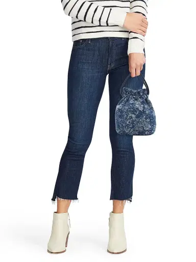 Ganni Women's Floral Tapestry Denim Pouch - Mid Blue Vintage | Thumbnail 2