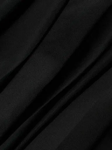 Ganni Women's Stretch-Satin Cowlneck Midi-Dress - Black | Thumbnail 8