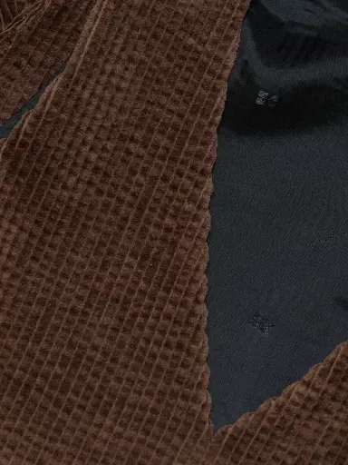 Ganni Women's Seersucker Corduroy V-Neck Minidress - Chicory Coffee | Thumbnail 7