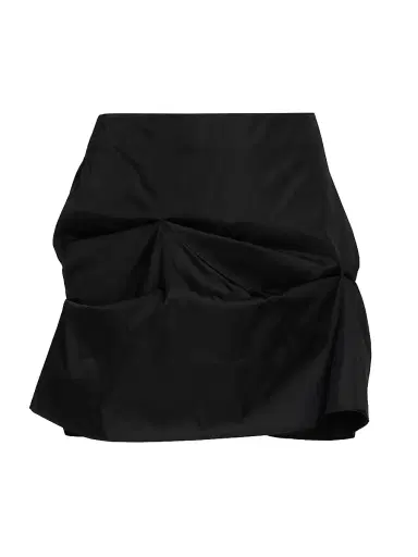 Ganni Women's Duchesse Satin Miniskirt - Black - Size 14 | Thumbnail 1 Ganni Women's Duchesse Satin Miniskirt - Black - Size 14 | Thumbnail 1