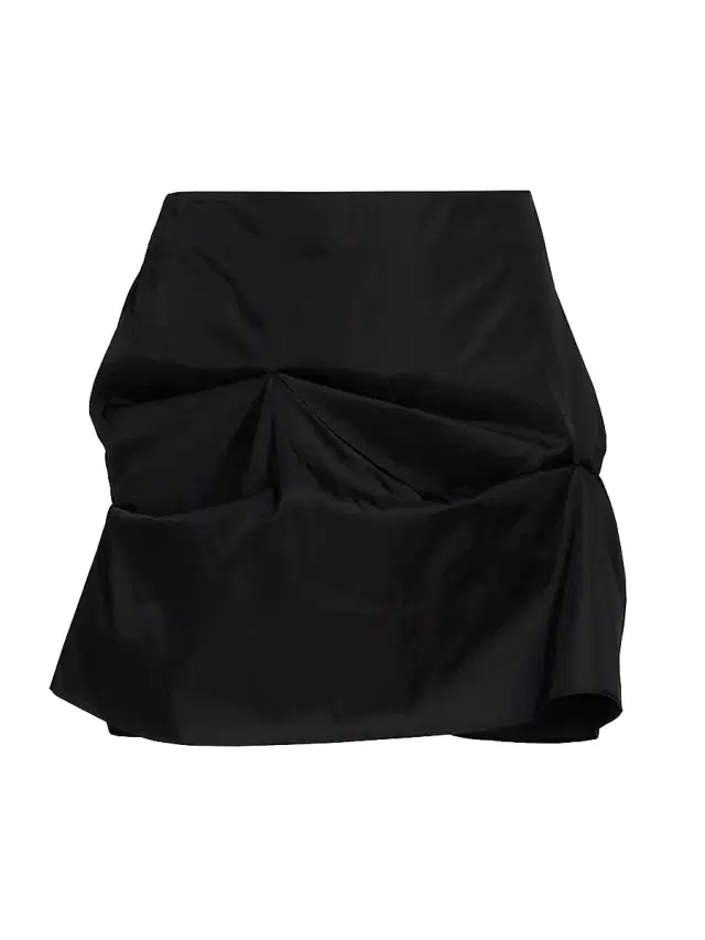 Women's Duchesse Satin Miniskirt - Black