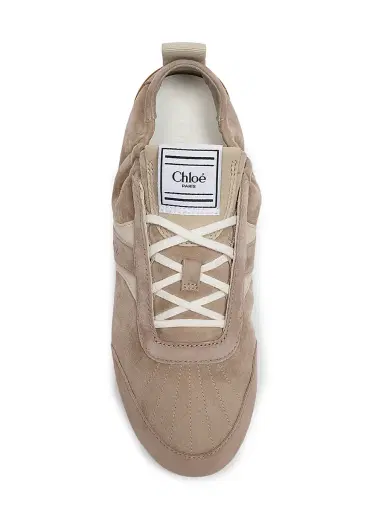 Chloé Women's Kick Suede Sneakers - Greyish Taupe | Thumbnail 4