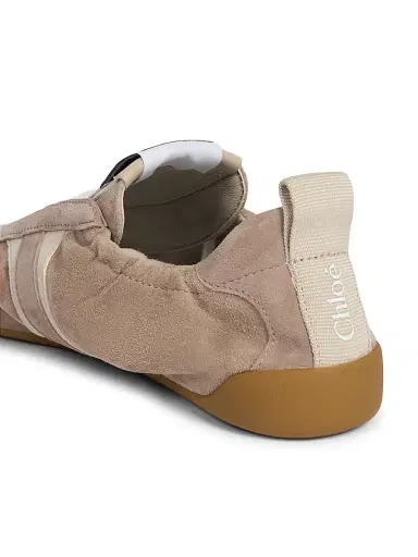 Chloé Women's Kick Suede Sneakers - Greyish Taupe | Thumbnail 7