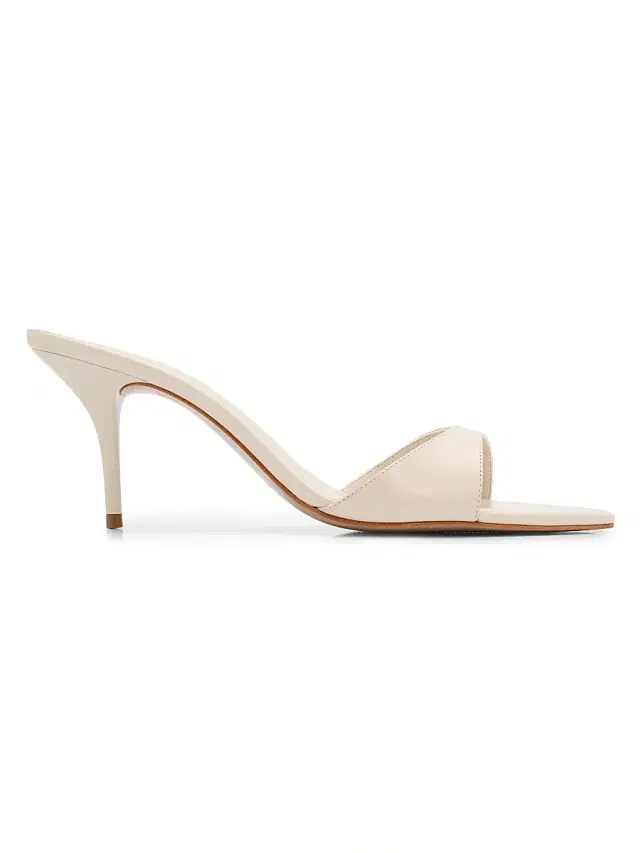 Schutz Women's Elodie 75MM Leather Sandals - Sugar White