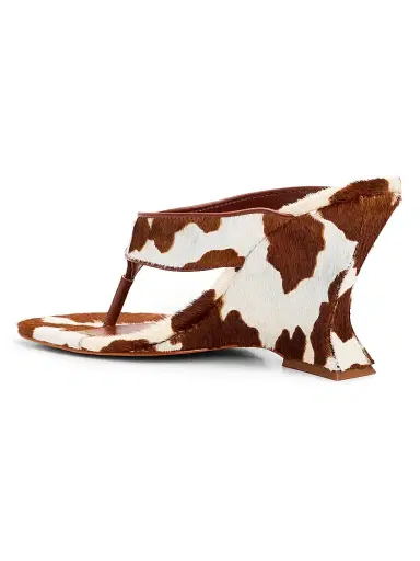 Schutz Women's Maya Wild 90MM Cow-Print Sandals | Thumbnail 3