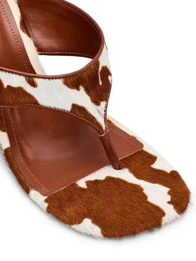 Schutz Women's Maya Wild 90MM Cow-Print Sandals | Thumbnail 6